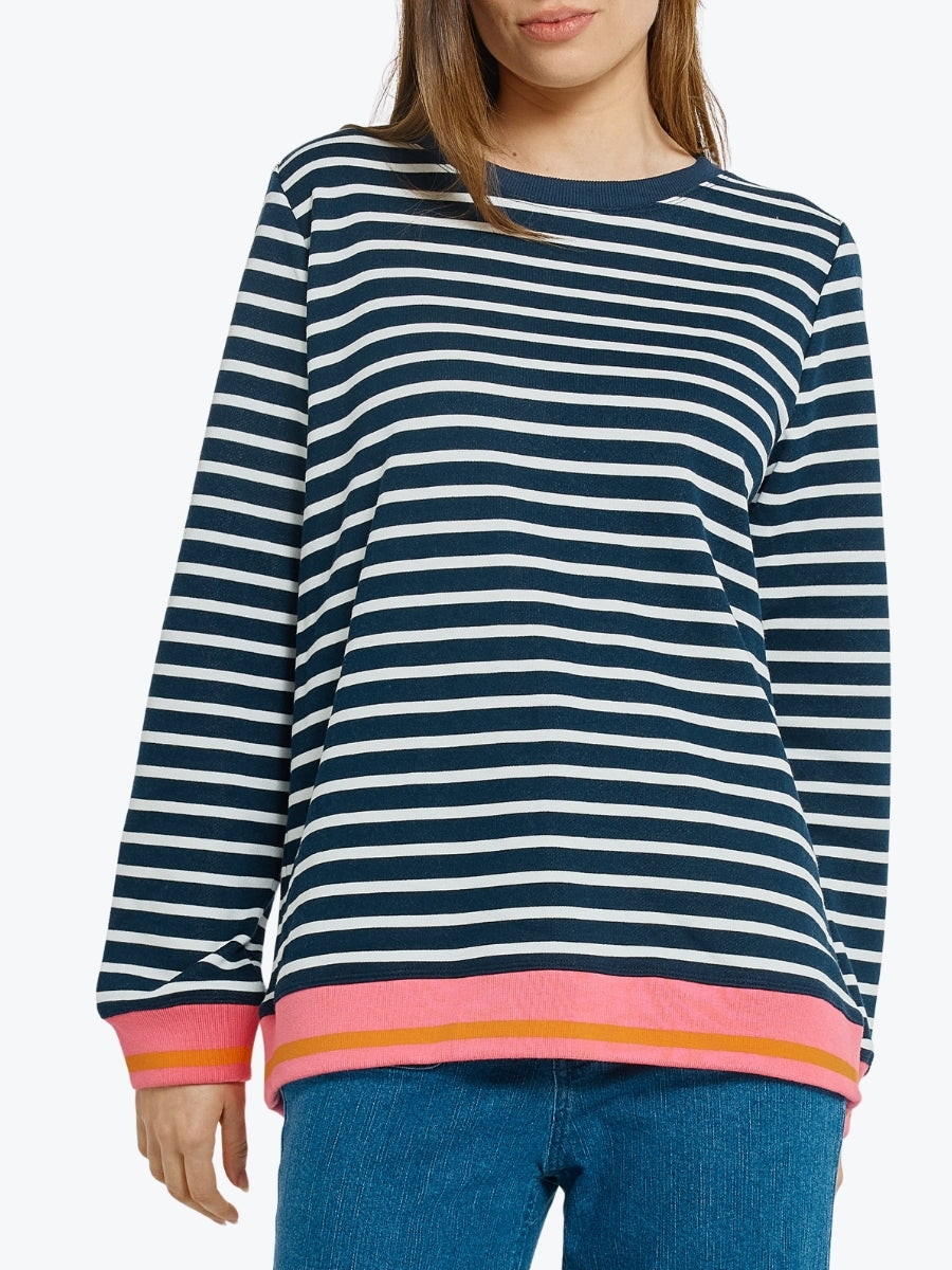 Betty Basics Tyra Sweat | Navy/White Stripe