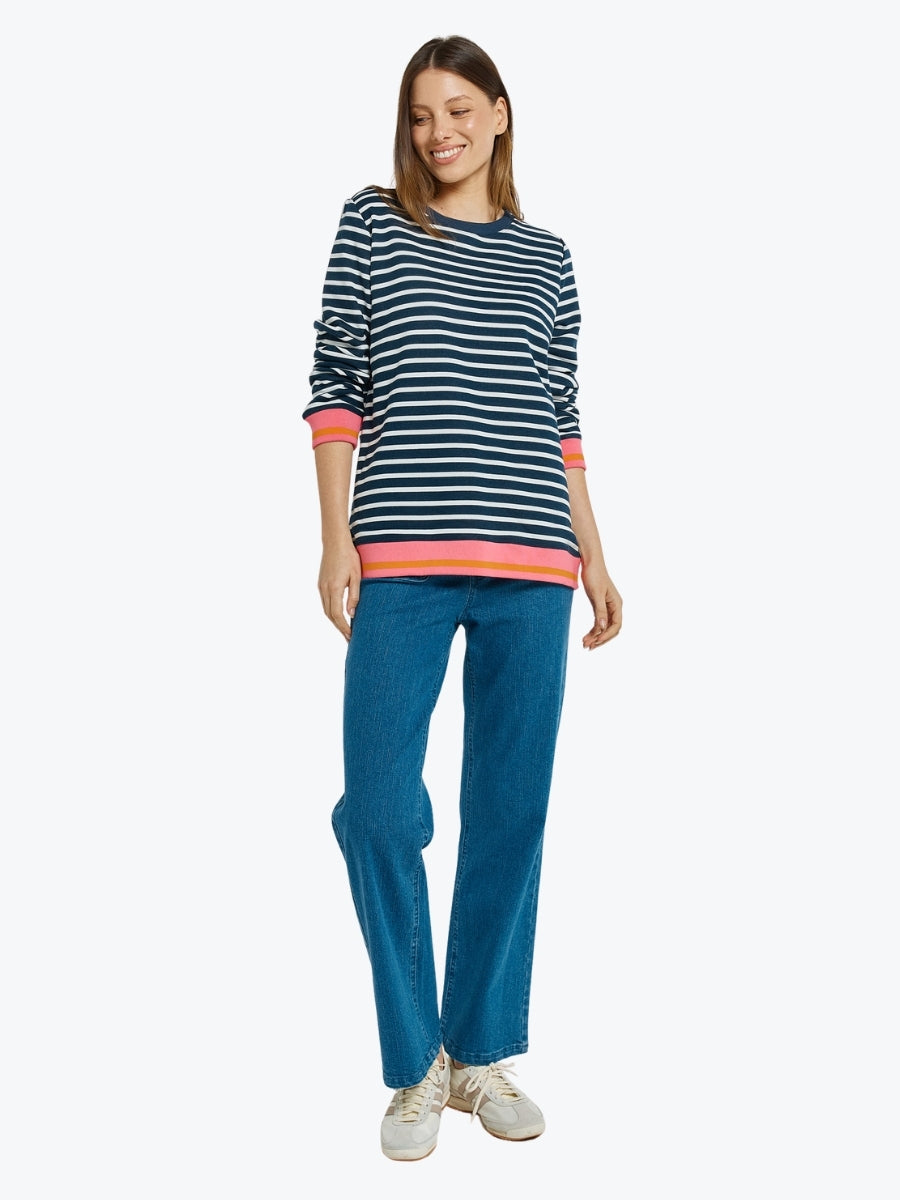 Betty Basics Tyra Sweat | Navy/White Stripe