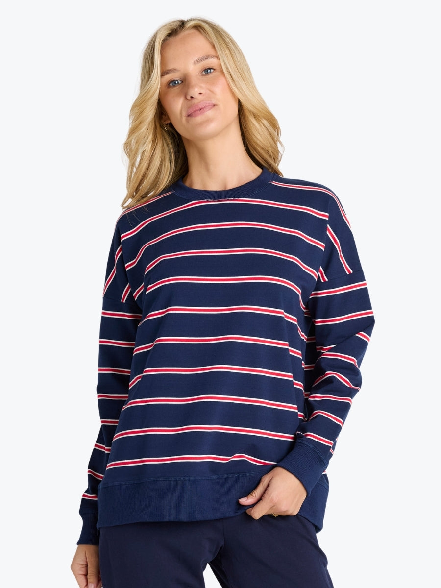 Betty Basics Ziggy Sweat | Navy/Red Stripe