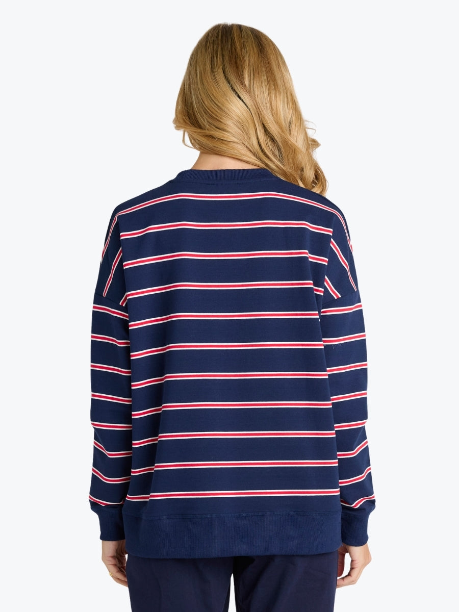 Betty Basics Ziggy Sweat | Navy/Red Stripe