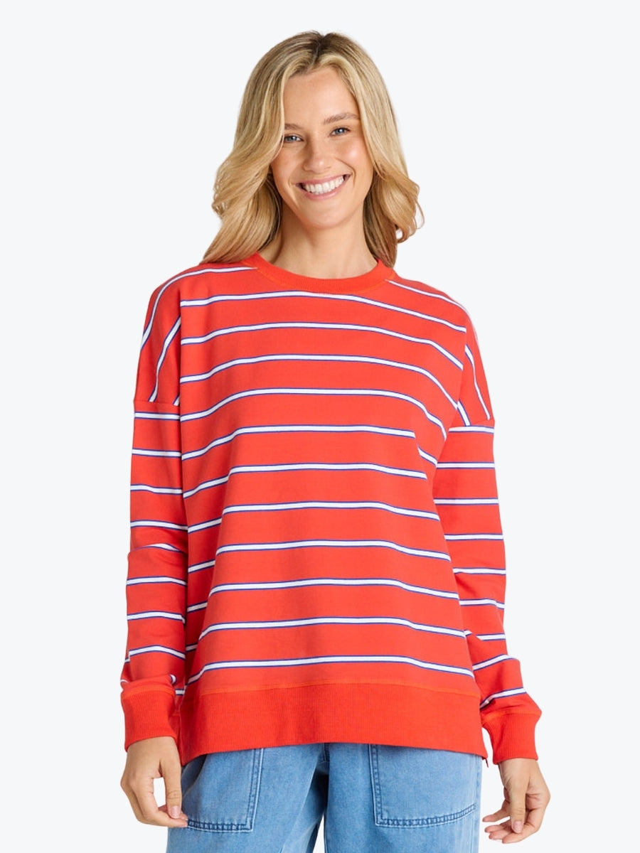 Betty Basics Ziggy Sweat | Red/White Stripe