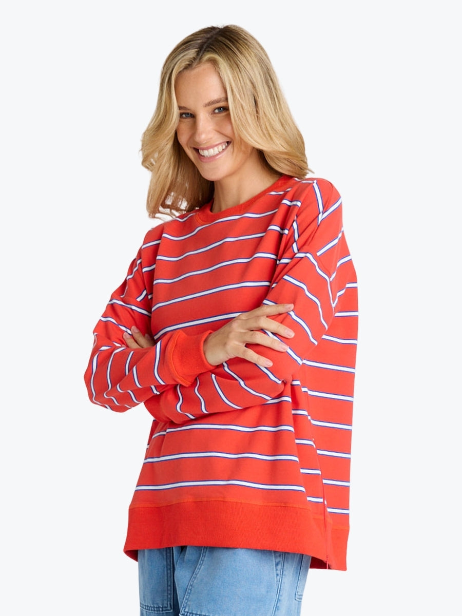 Betty Basics Ziggy Sweat | Red/White Stripe