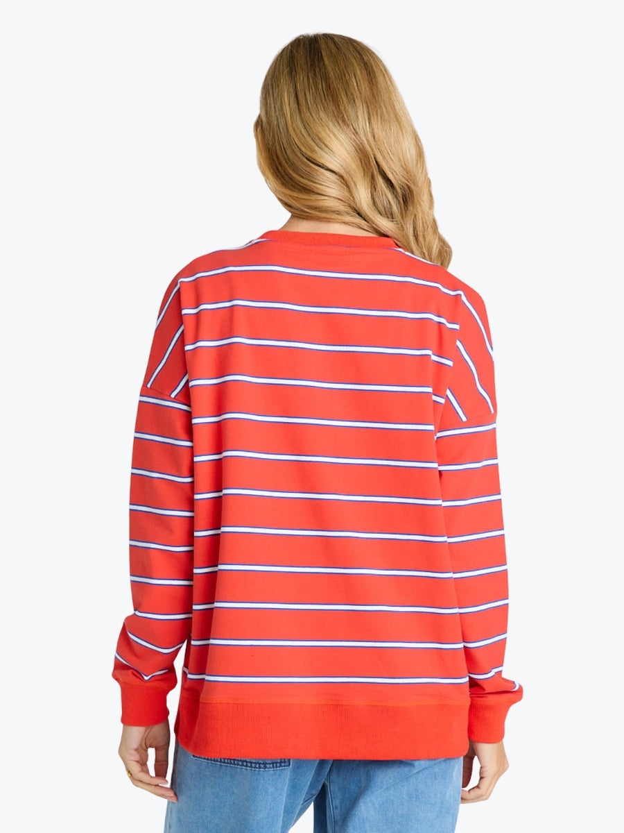Betty Basics Ziggy Sweat | Red/White Stripe