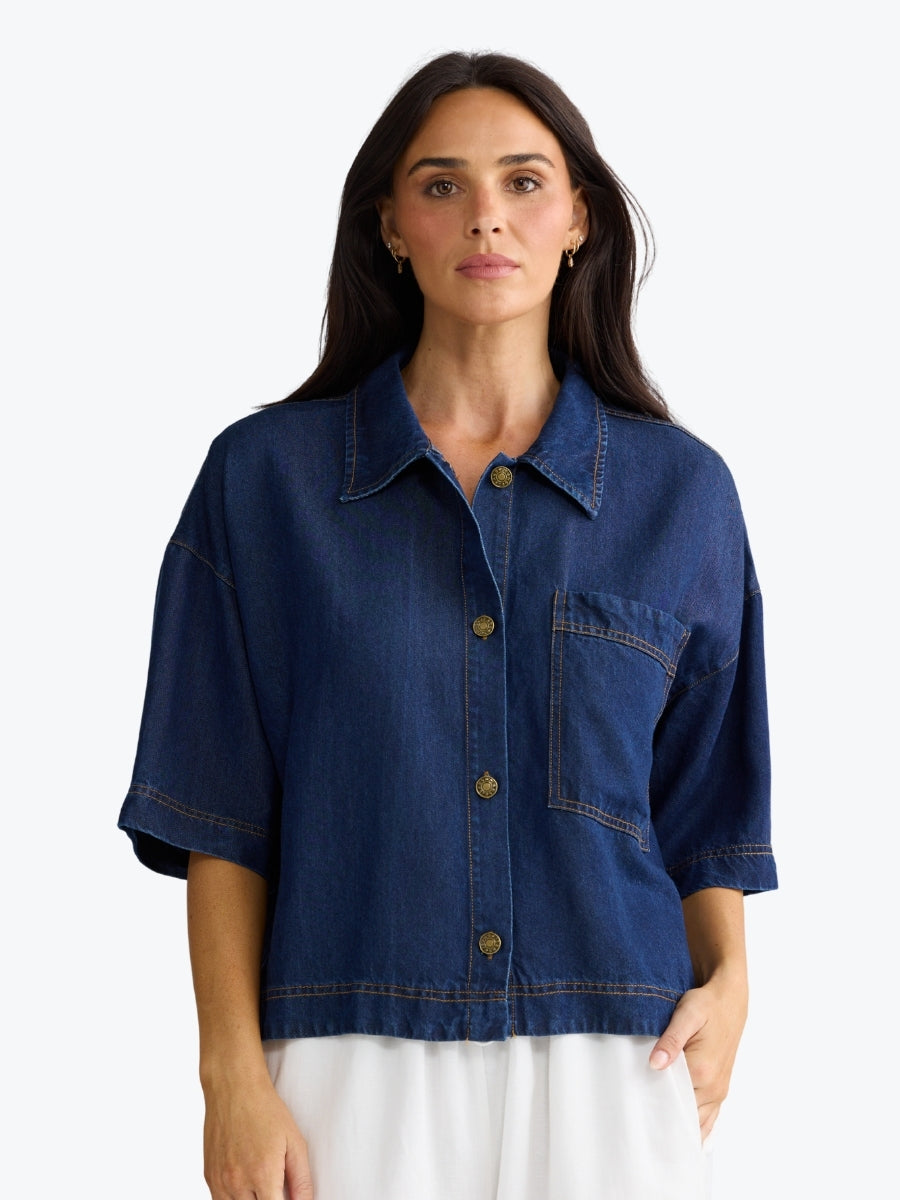 Brave + True Barrymore Shirt | Indigo