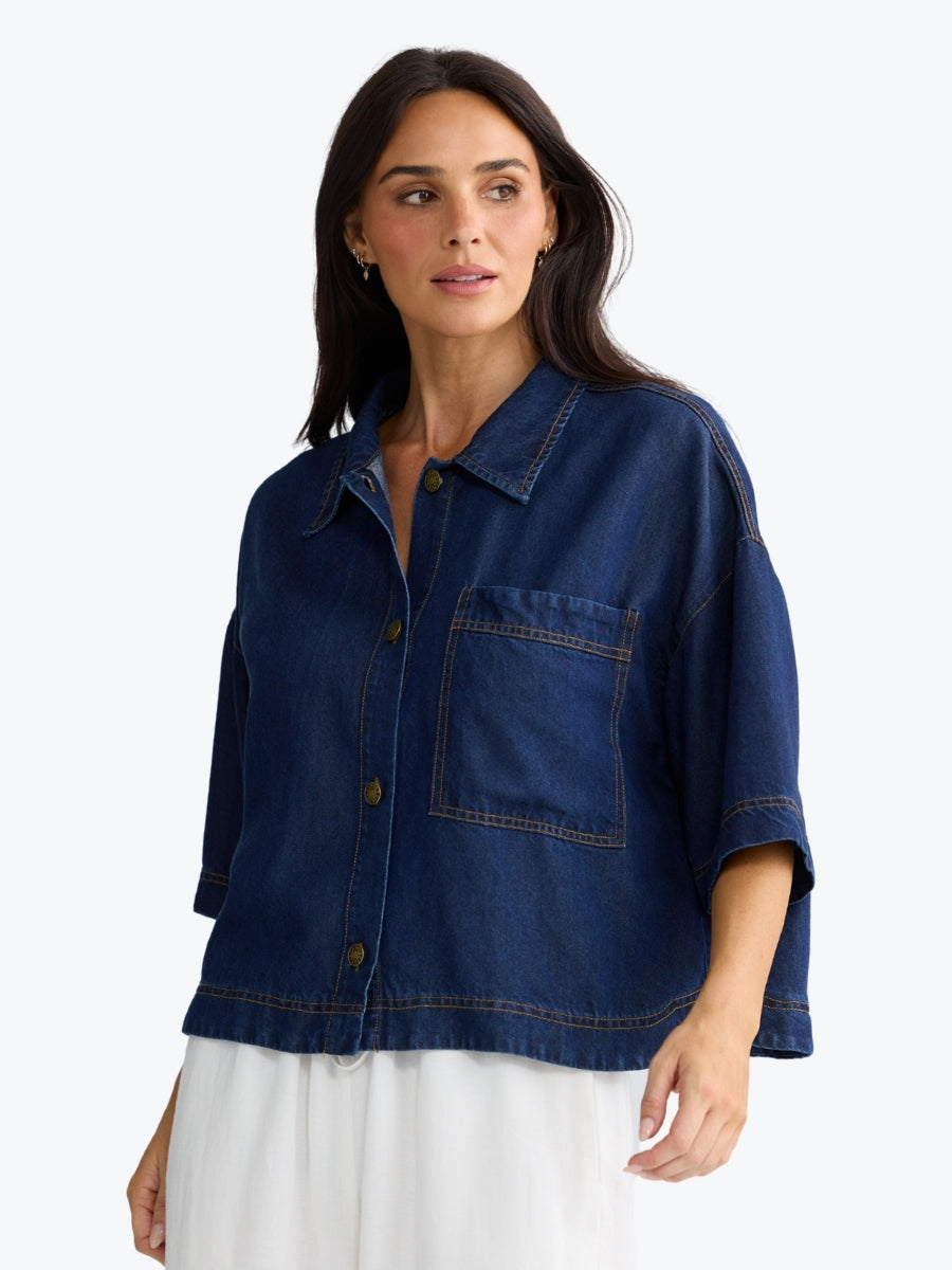 Brave + True Barrymore Shirt | Indigo