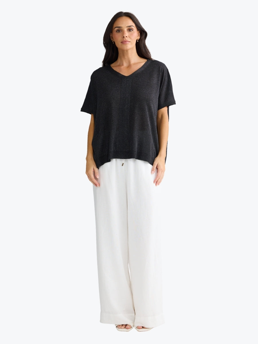 Brave + True Jessamy Top | Black W Silver