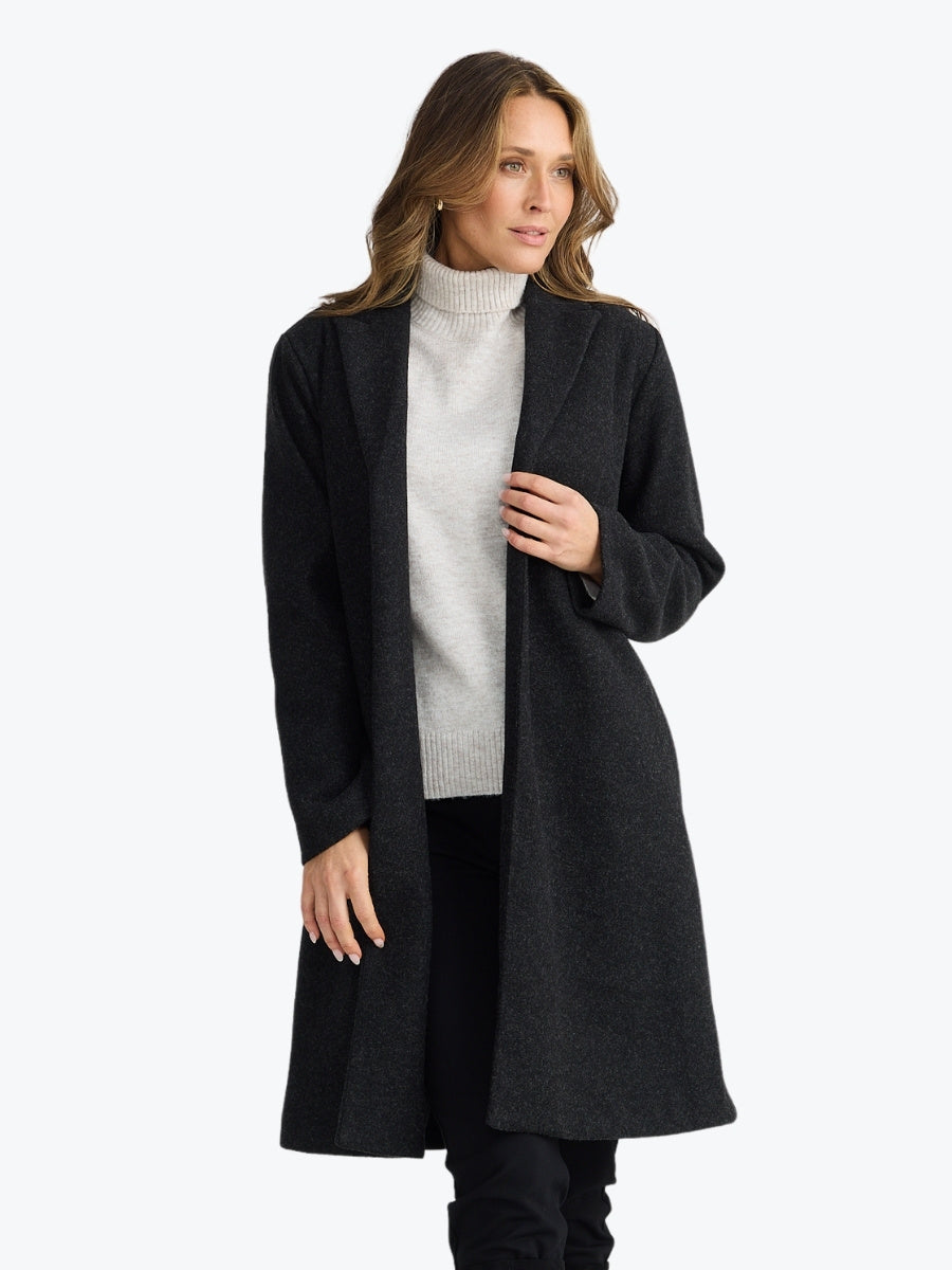 Brave + True Bella Coat in Black Marle