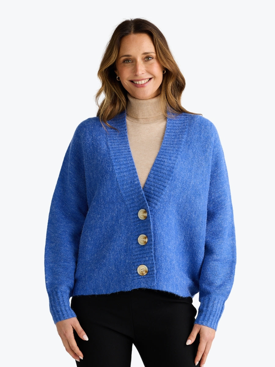 Brave + True Carrington Cardi in Mediterranean Blue