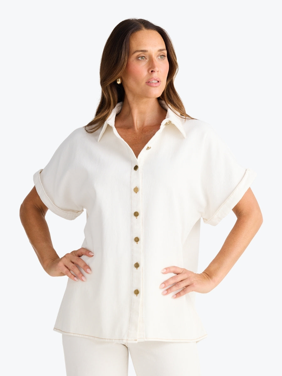 Brave + True Leroy Shirt in Milk