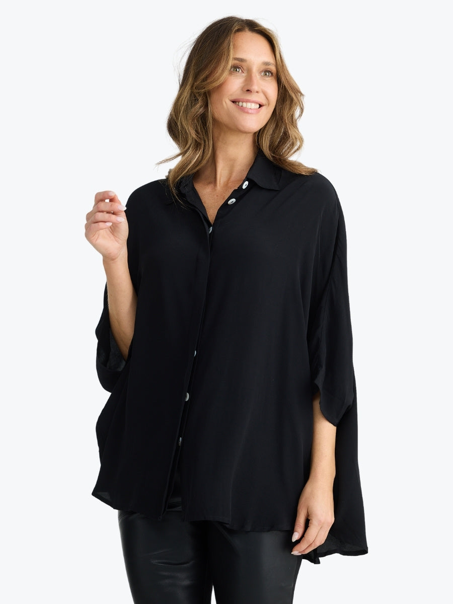 Brave + True Melanie Shirt in Black