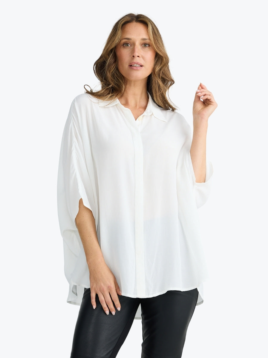 Brave + True Melanie Shirt in Off White