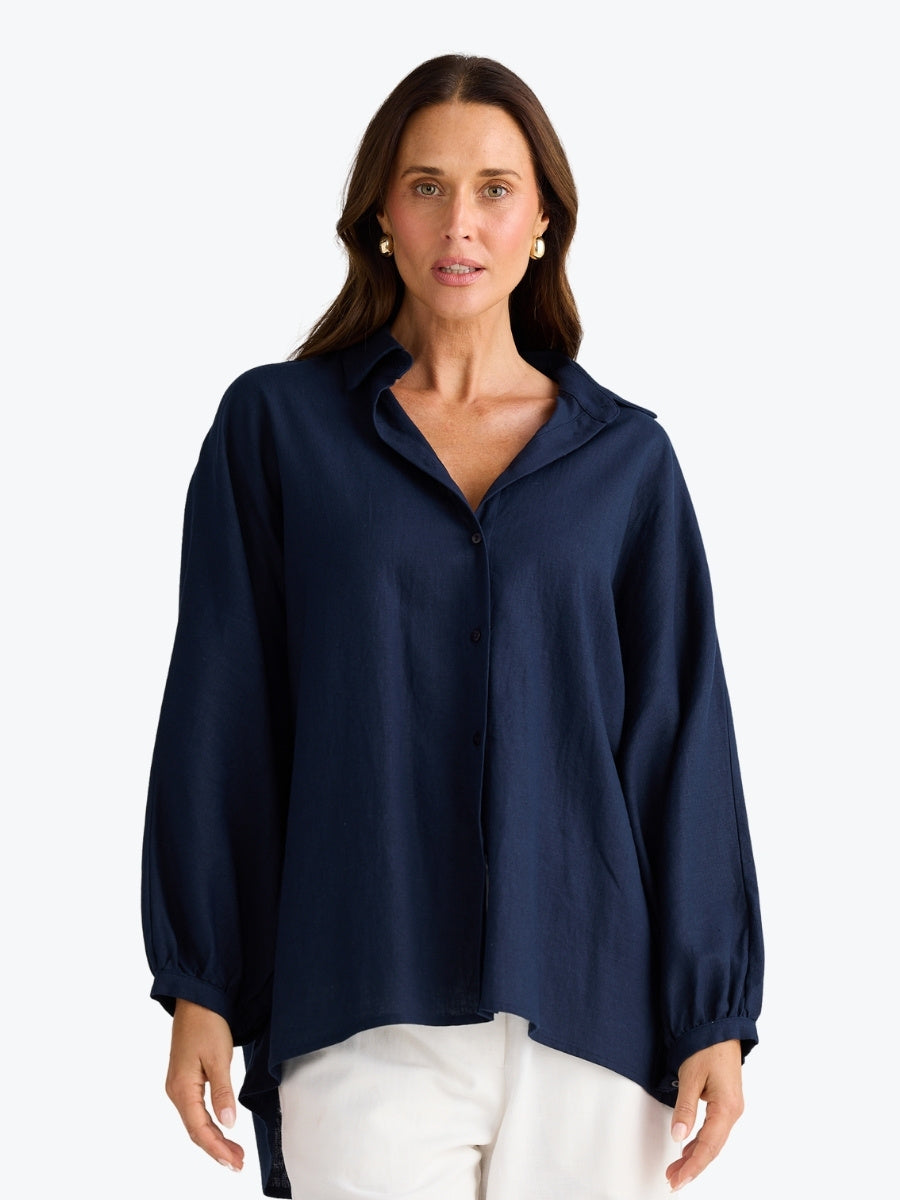 Brave + True Monty Shirt in Navy