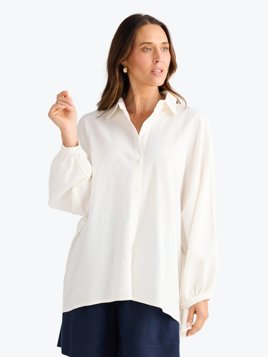 Brave + True Monty Shirt in Off White