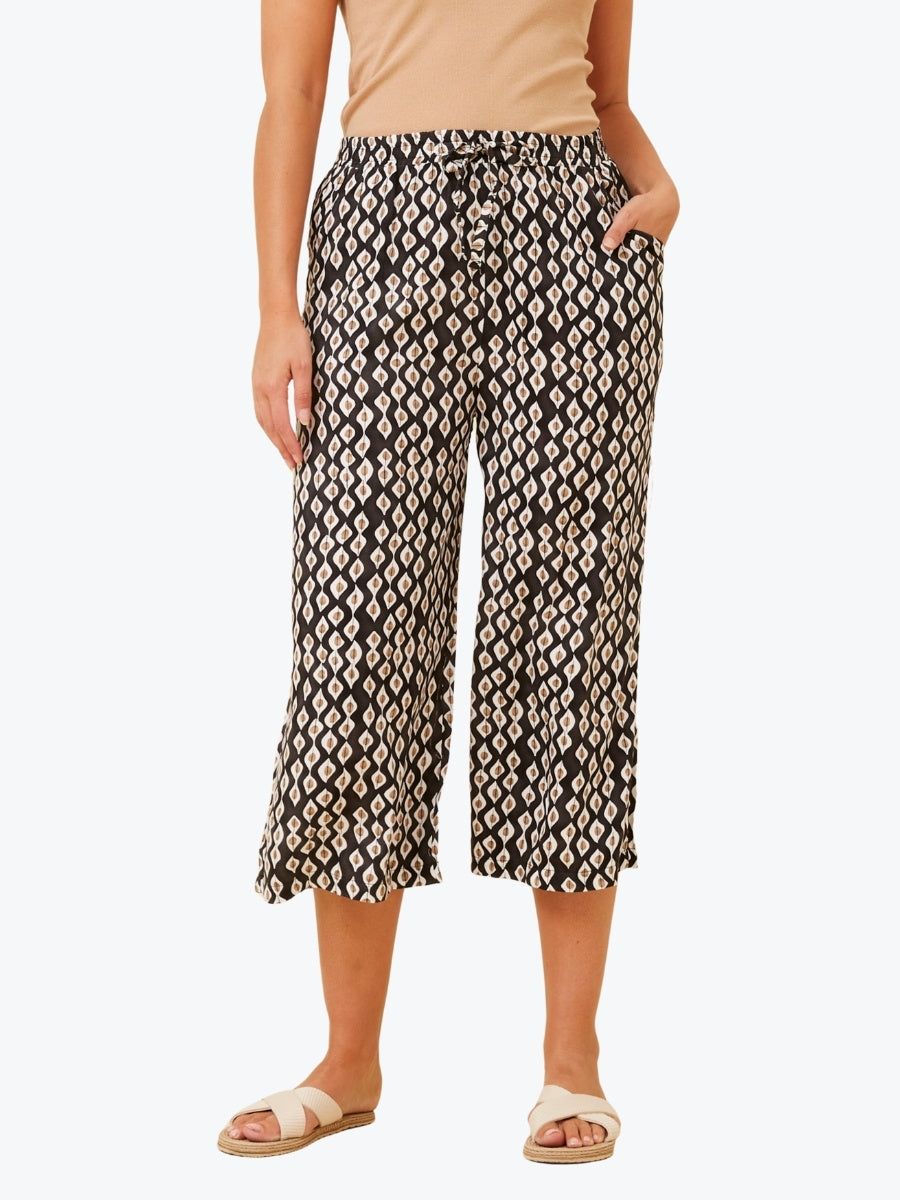 CKM 7/8 Pant in Black/Tan Diamond