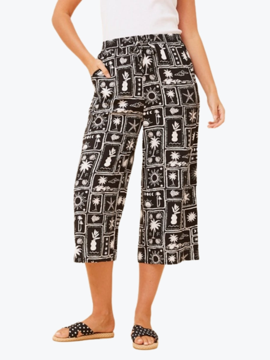 Caroline K Morgan 7/8 Pant in Palm Patch