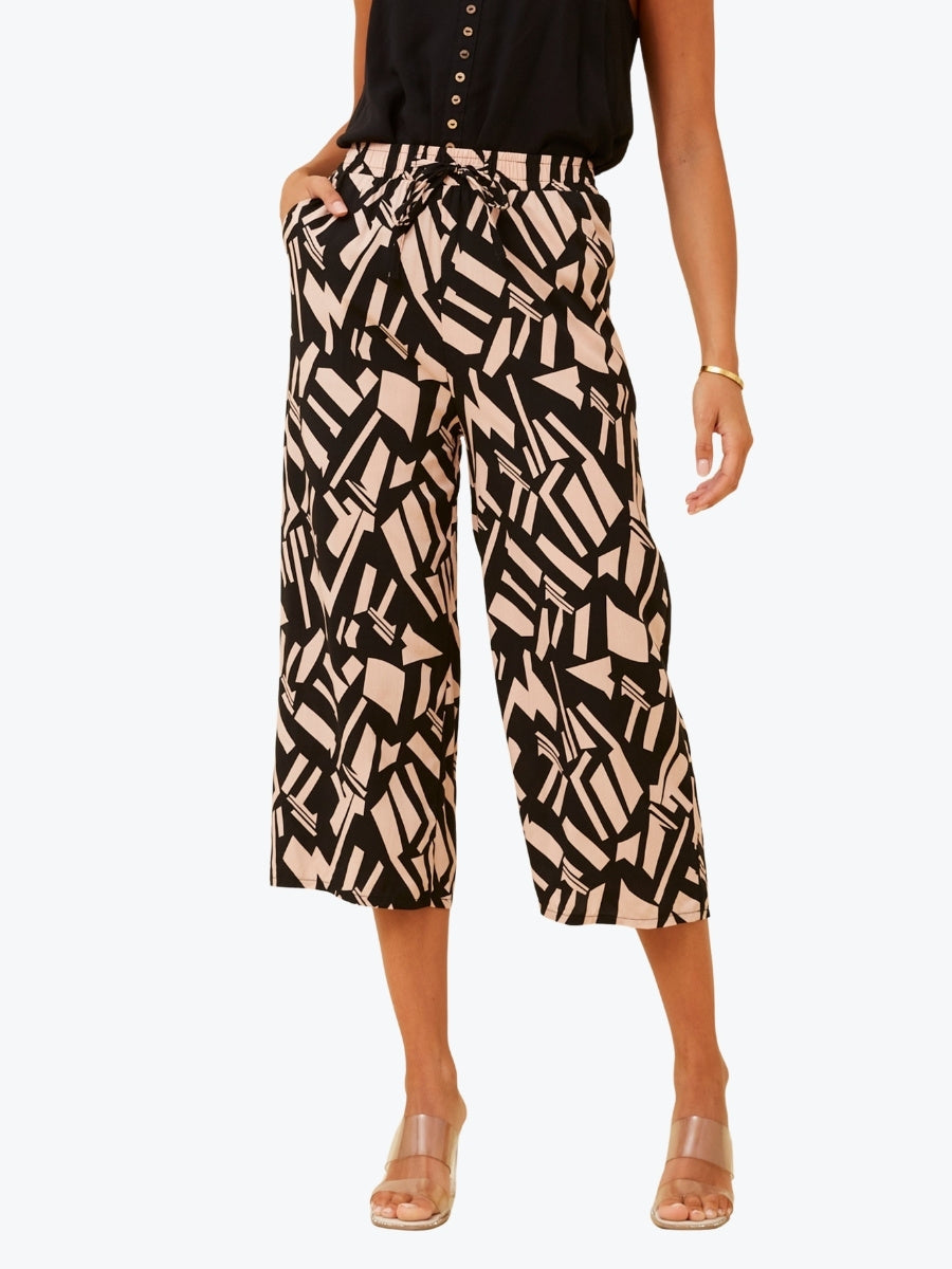 CKM 7/8 Pant in Stone Abstract