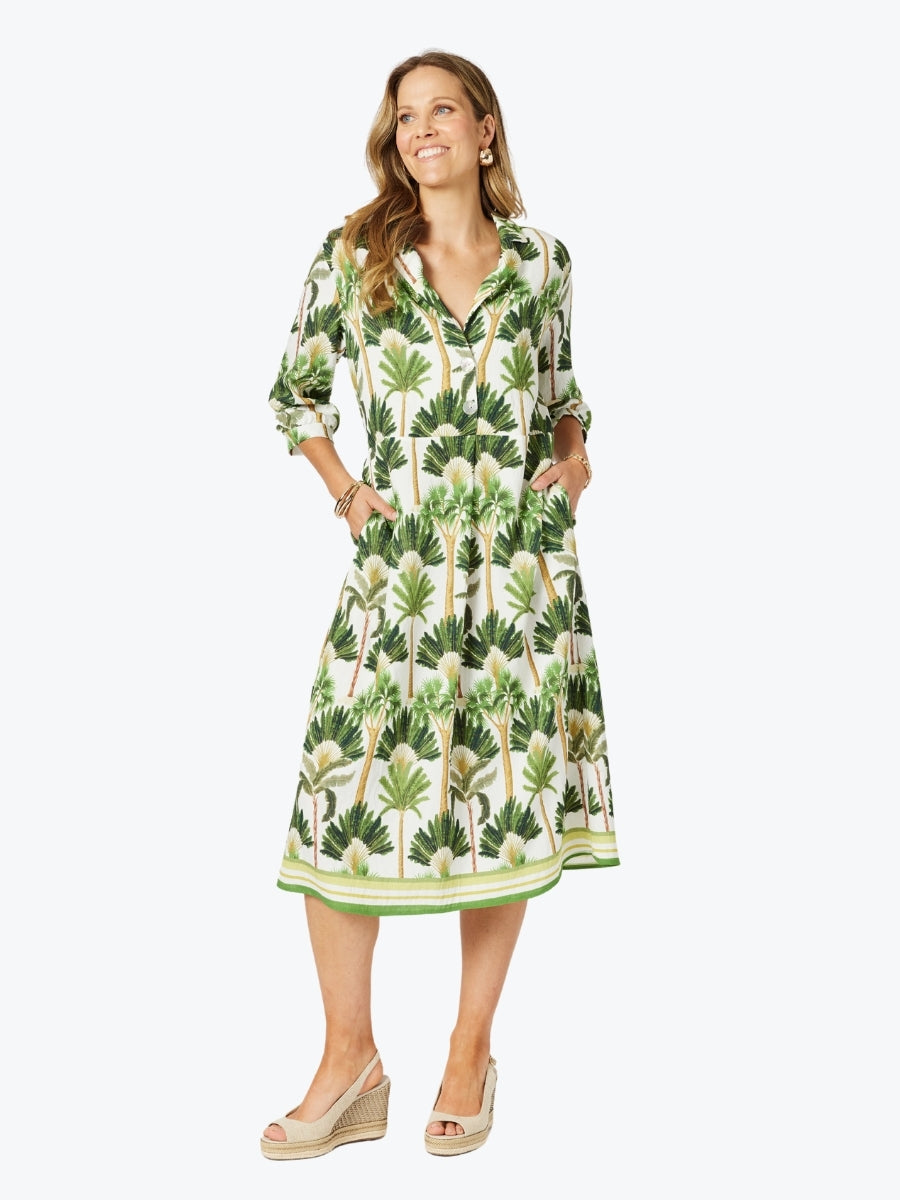 Clarity Amazon Midi Dress in Green Multi