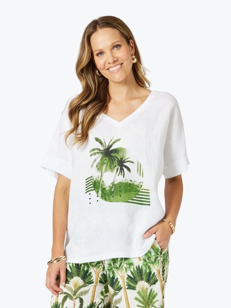 Clarity Amazon Rainforest Top in White