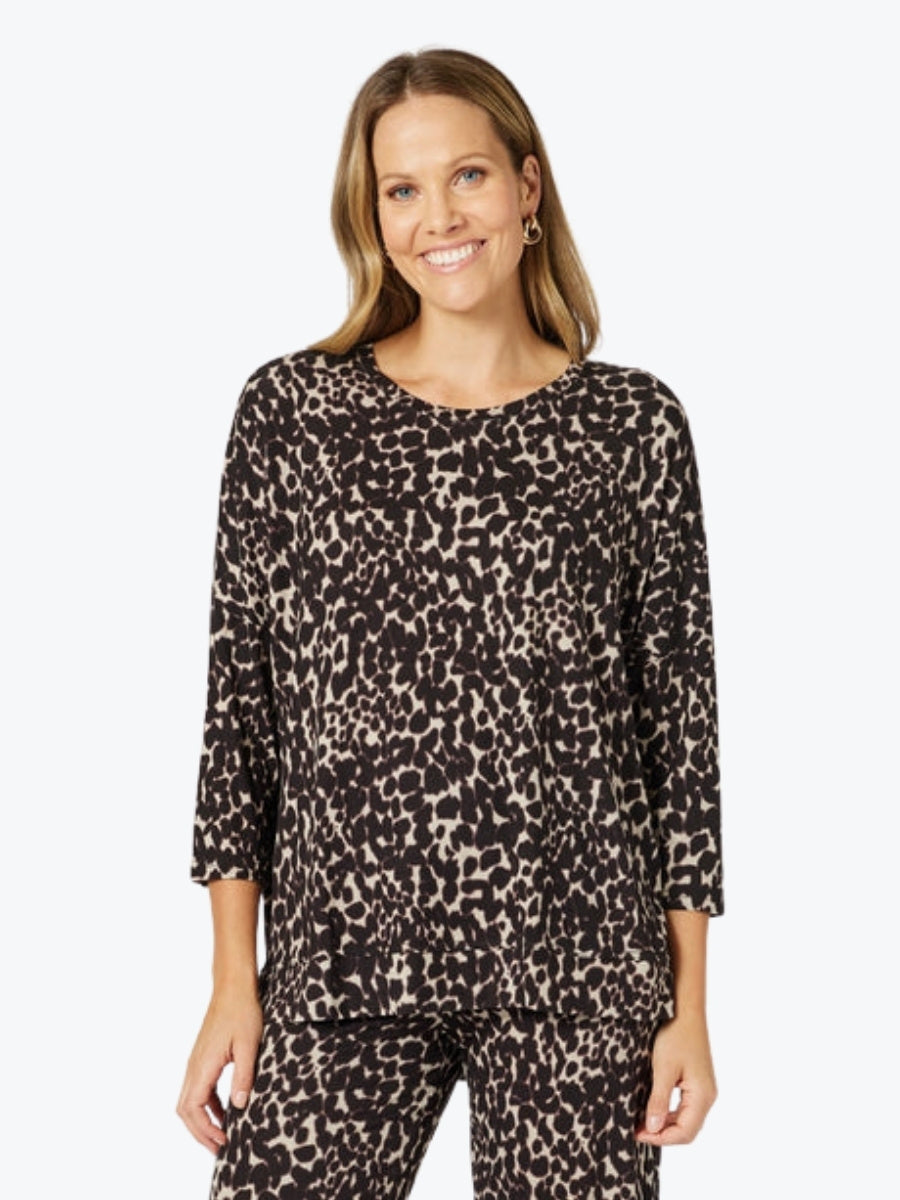 Clarity Atelier Animal Print Top in Animal