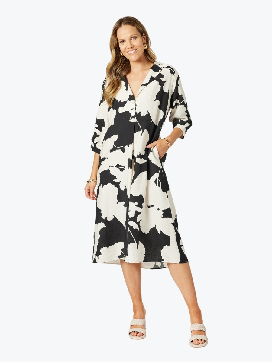 Clarity Barcelona Dress in Black/Natural