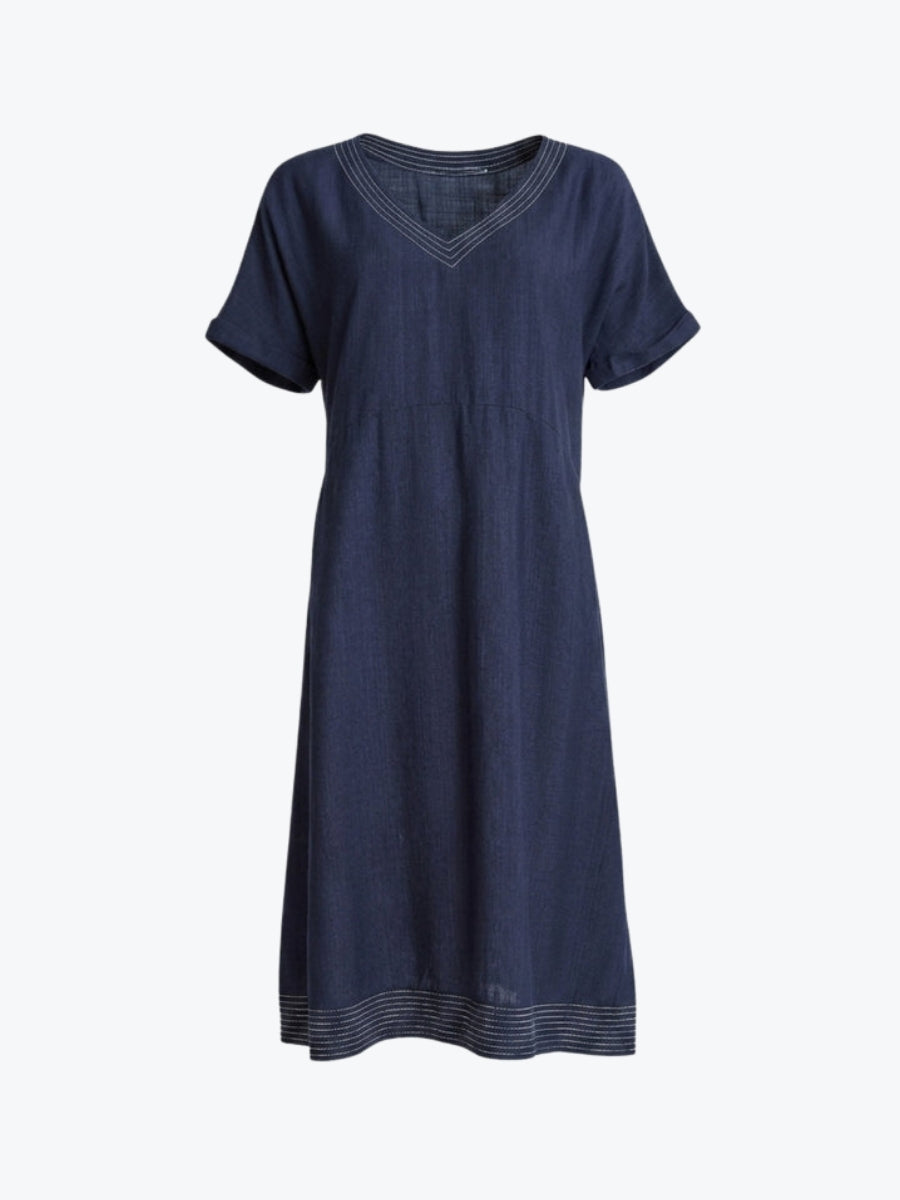 Clarity Del Mar Stitch Detail Dress | Navy