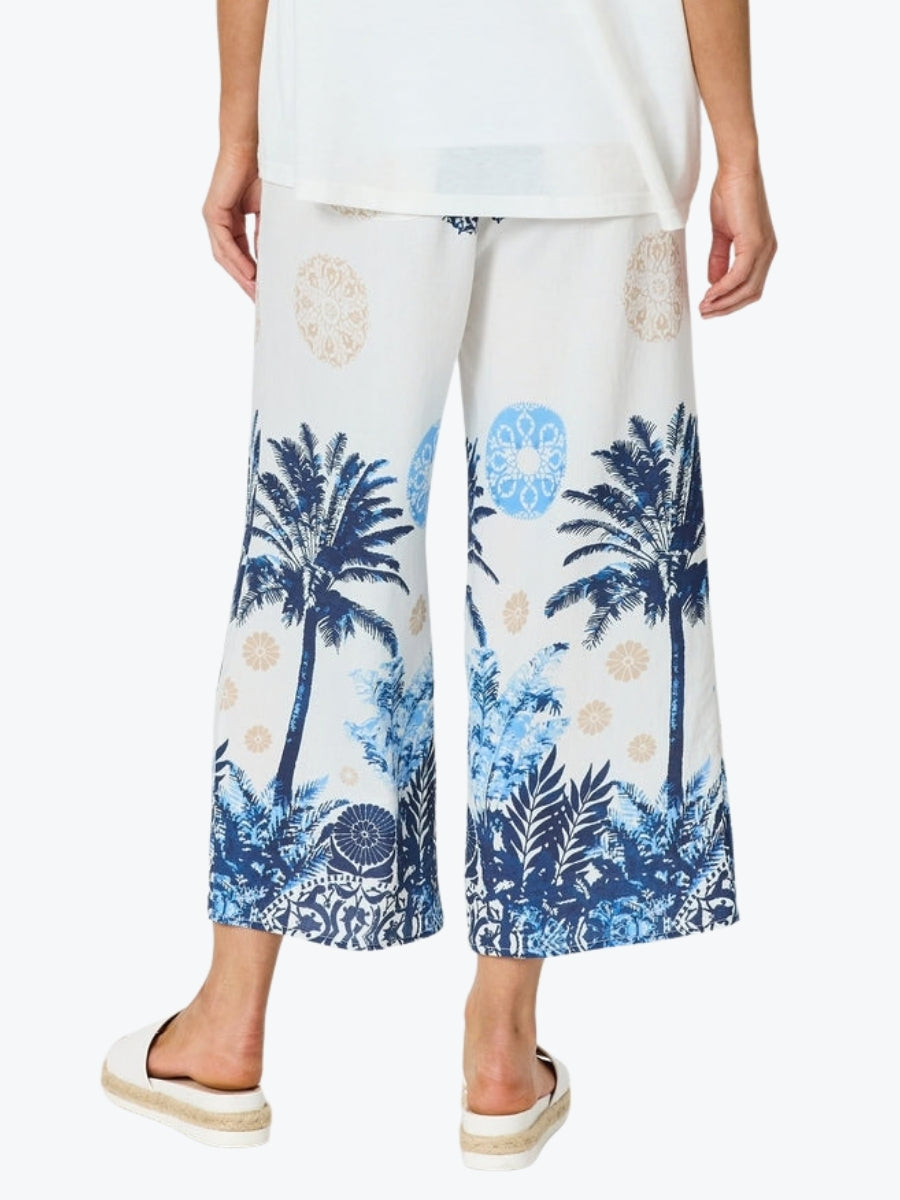 Clarity Escape Print Wide Leg Pant | Azure Multi