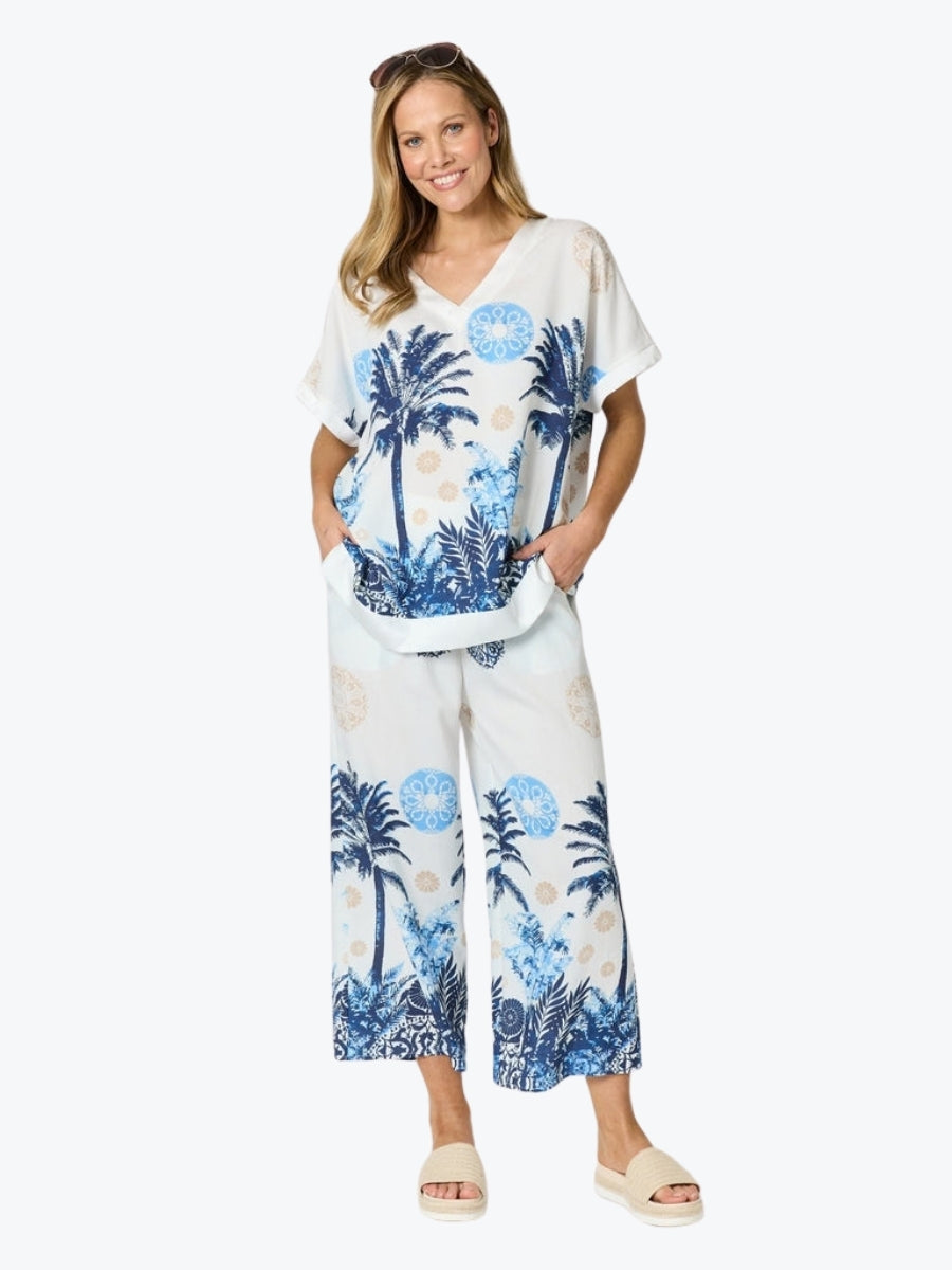 Clarity Escape Print Top | Azure Multi
