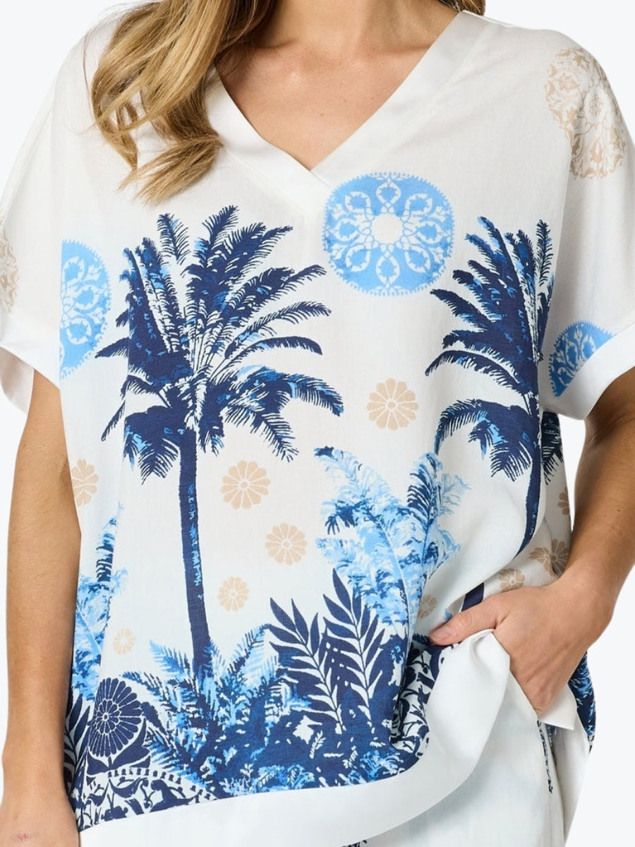 Clarity Escape Print Top | Azure Multi