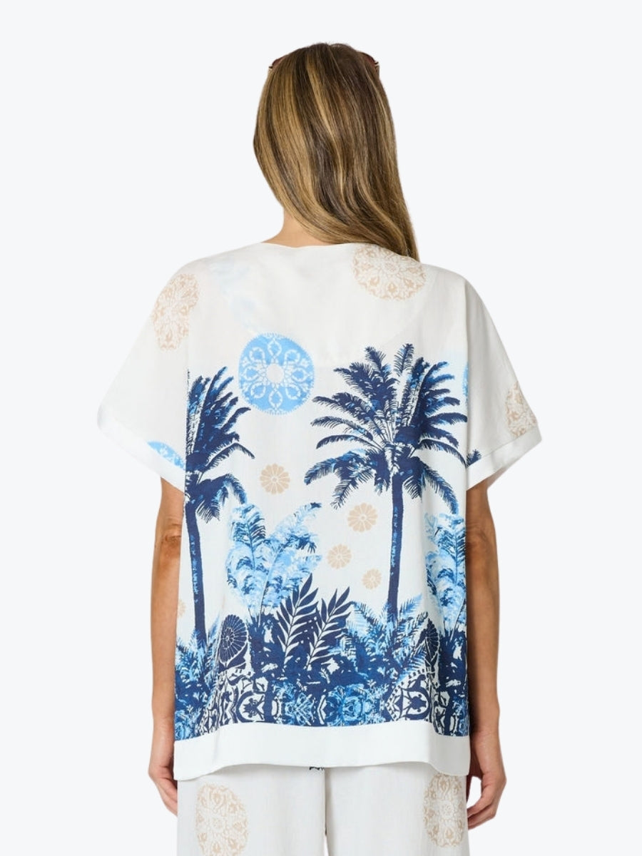 Clarity Escape Print Top | Azure Multi