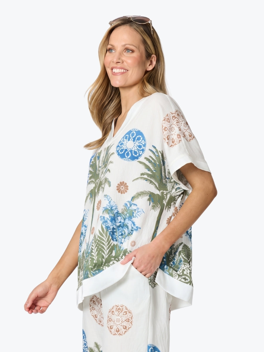 Clarity Escape Print Top | Fern Multi