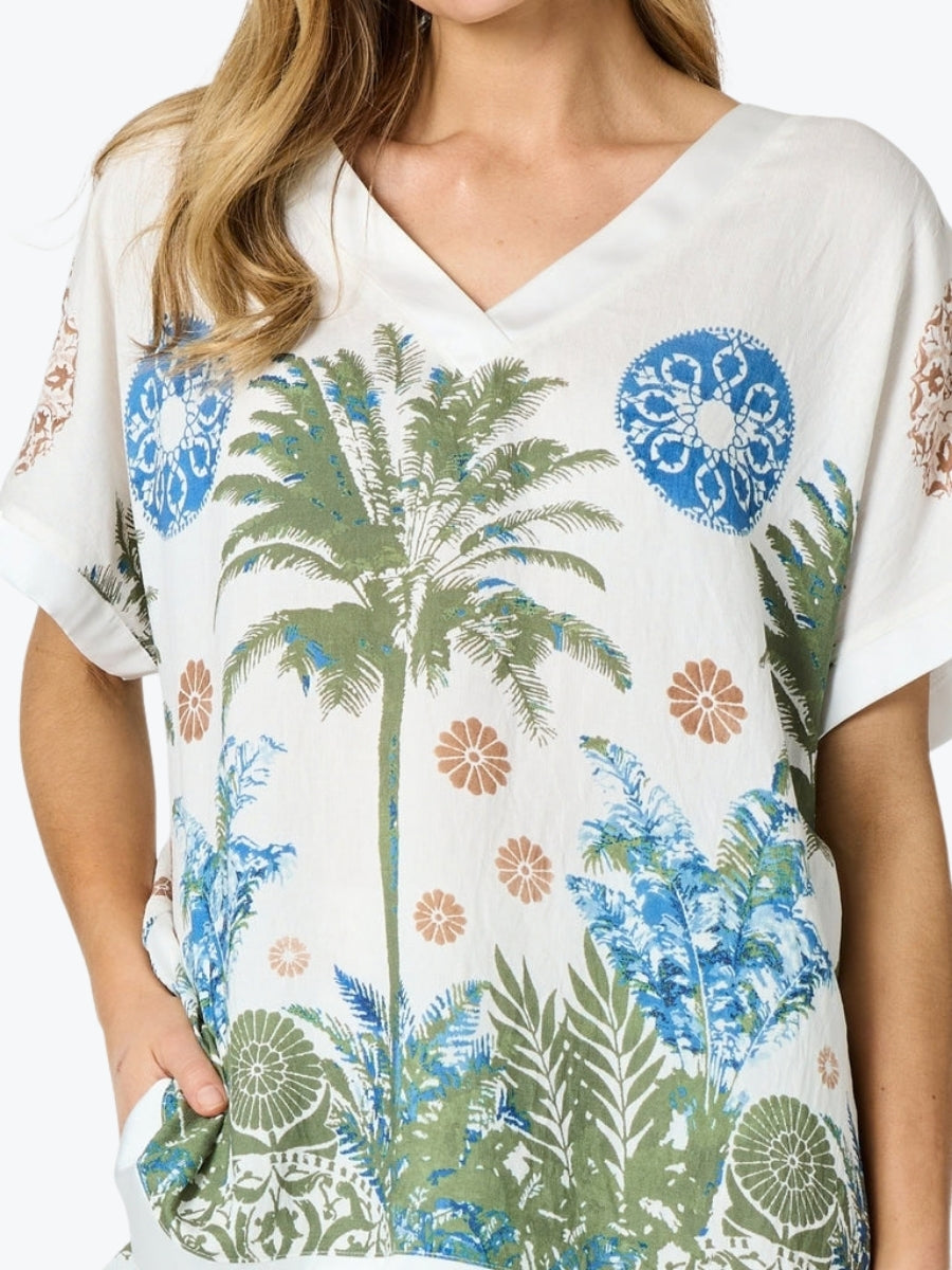 Clarity Escape Print Top | Fern Multi
