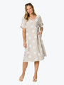 Clarity Riviera Spot Print Dress | Natural/White