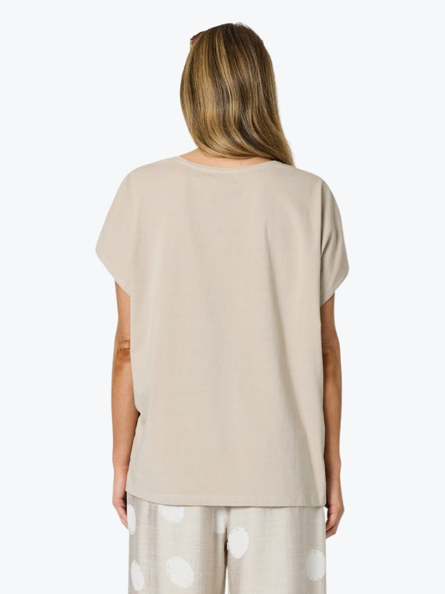 Clarity Riviera Spot Print Top | Natural/White