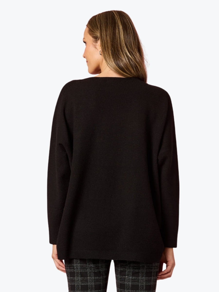 Clarity Rochelle Side Button Knit | Black