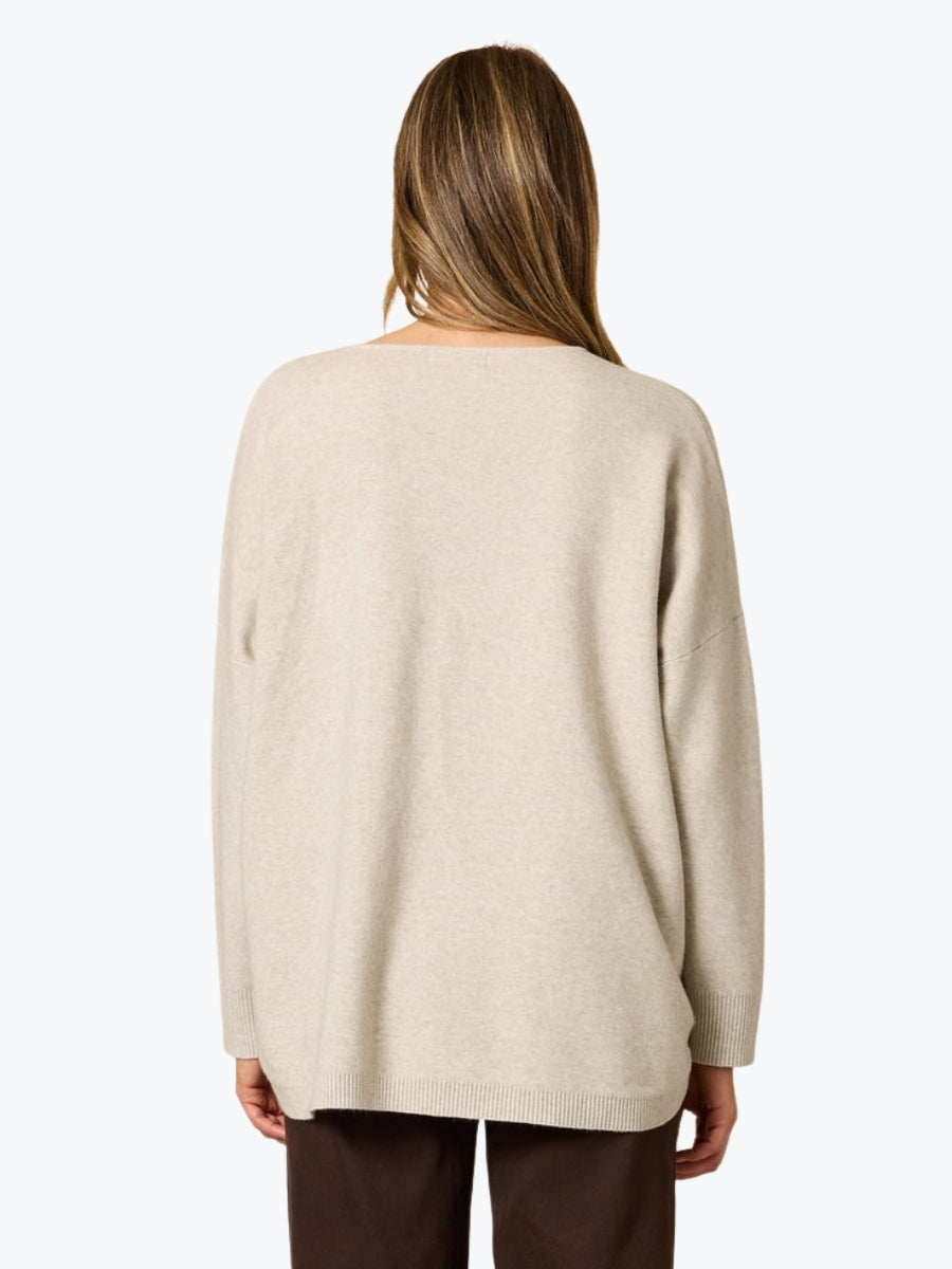 Clarity Rochelle Side Button Knit | Natural