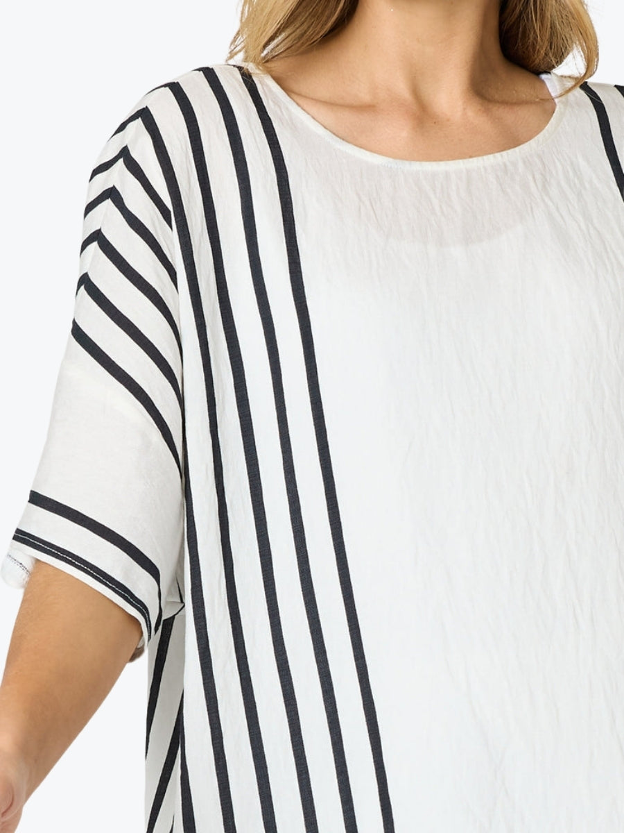 Clarity Sevilla Stripe Top | White/Black