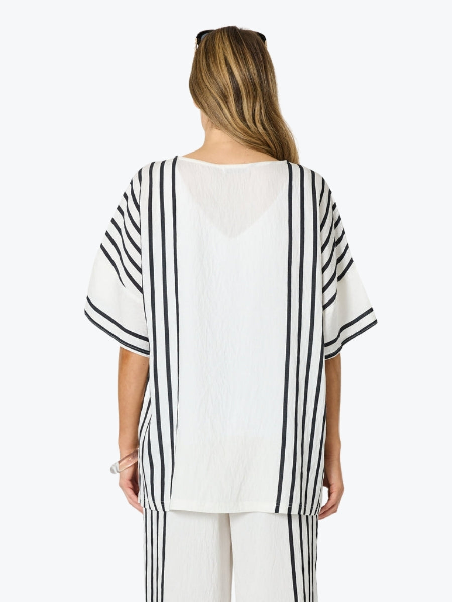 Clarity Sevilla Stripe Top | White/Black