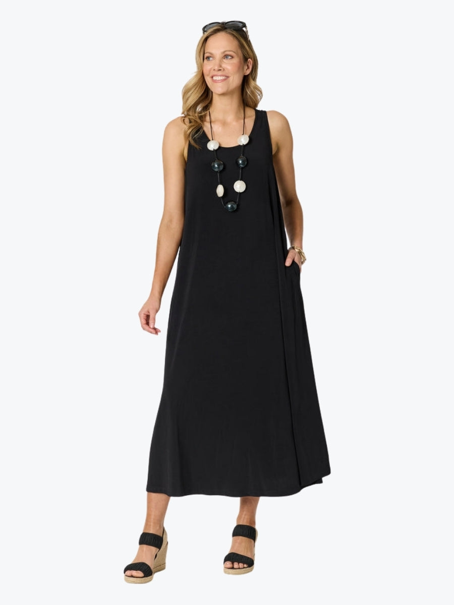Clarity Traveller Tank Dress | Black