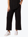 Clarity Travel Jersey Wide Leg Pant | Black