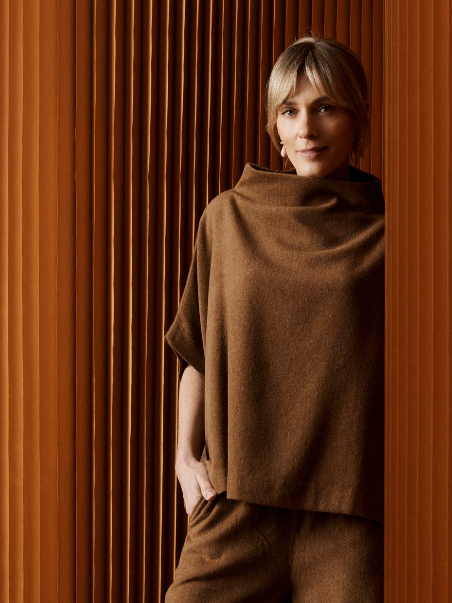 Eb &amp; Ive Azul Poncho | Clay