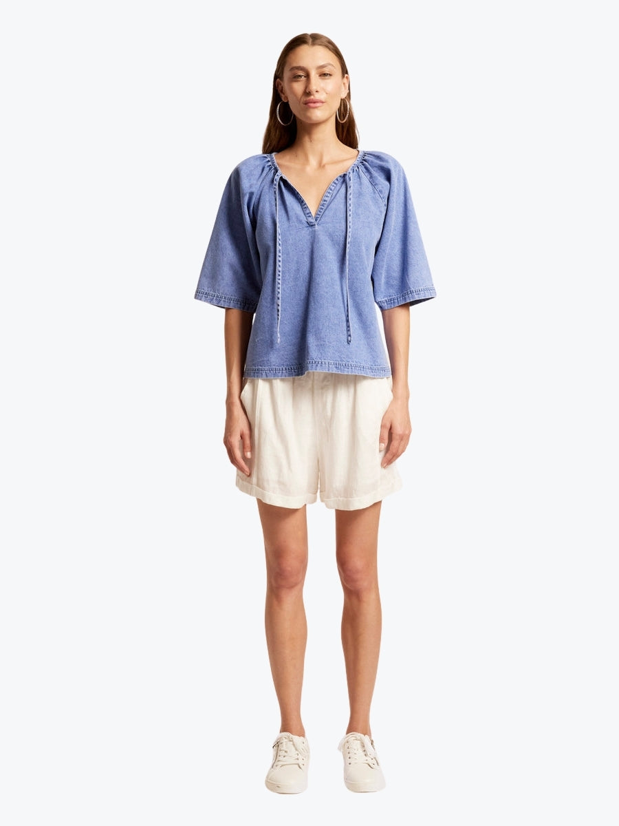 Eb + Ive Dusk Denim Top | Denim