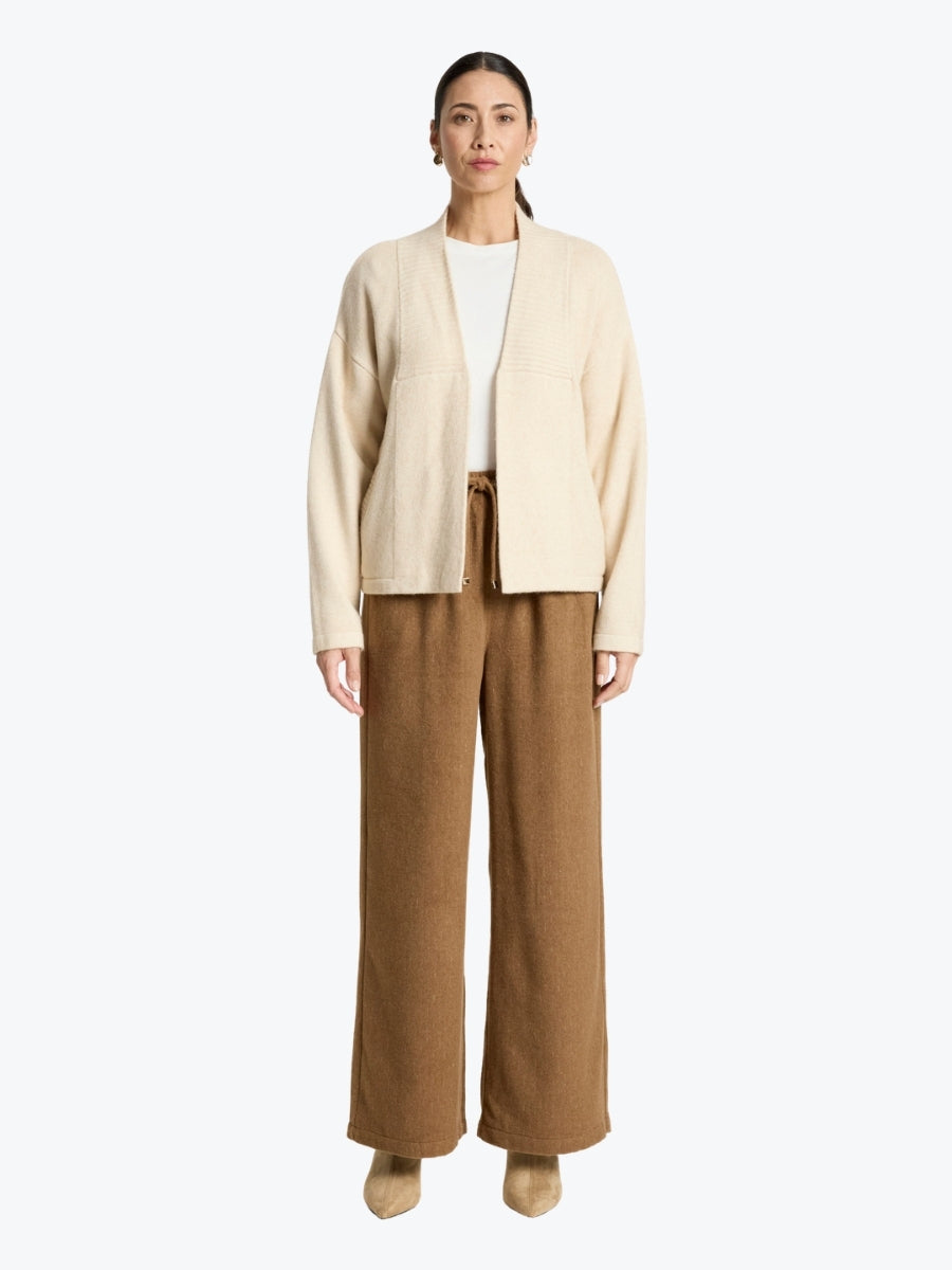 Eb &amp; Ive Samira Crop Cardigan | Bisque