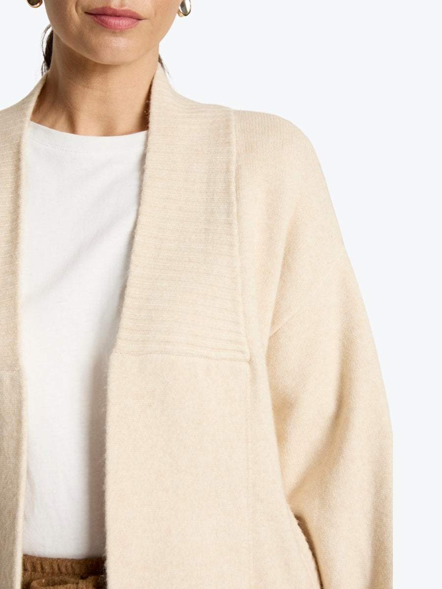 Eb &amp; Ive Samira Crop Cardigan | Bisque