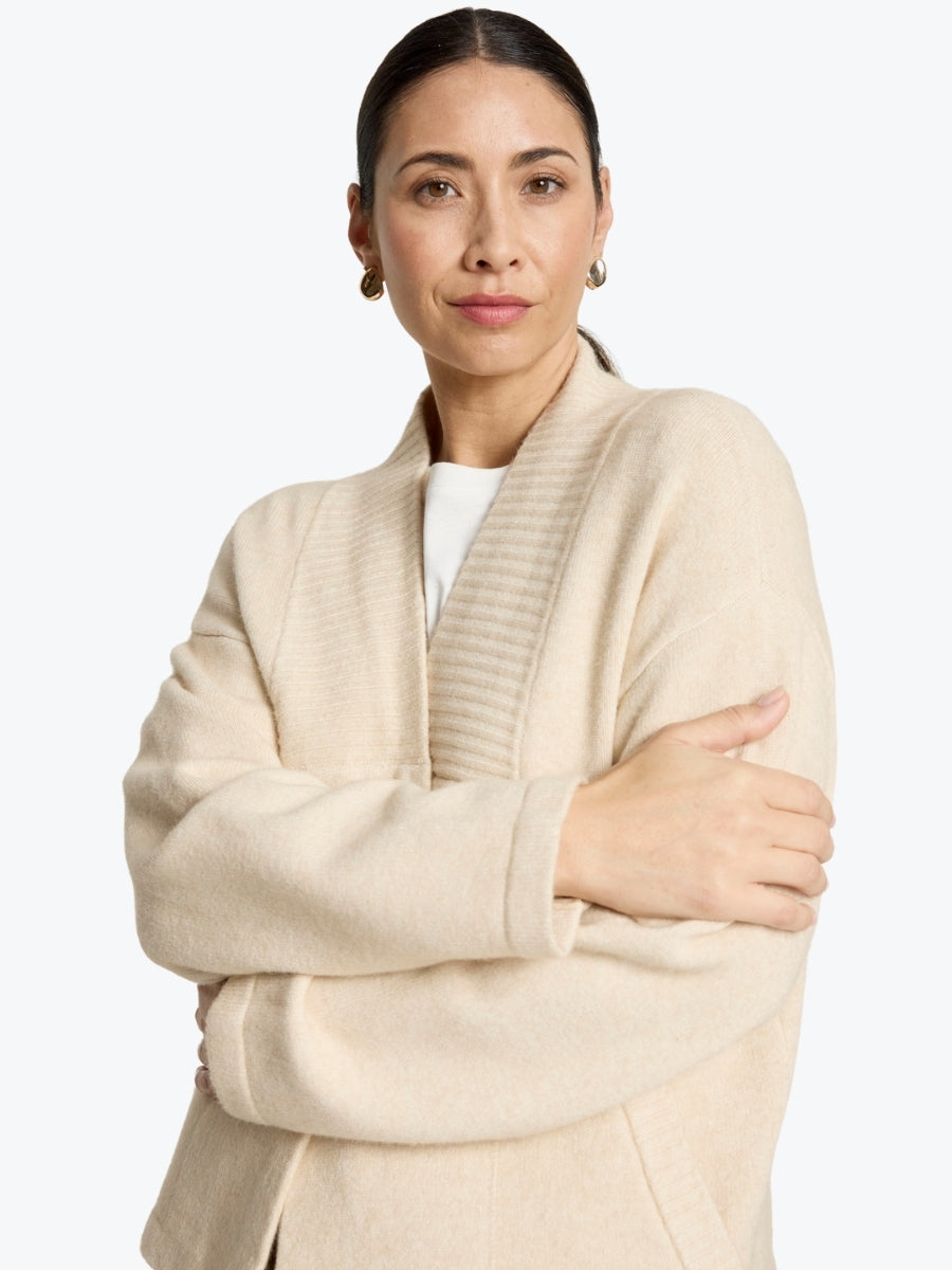 Eb &amp; Ive Samira Crop Cardigan | Bisque