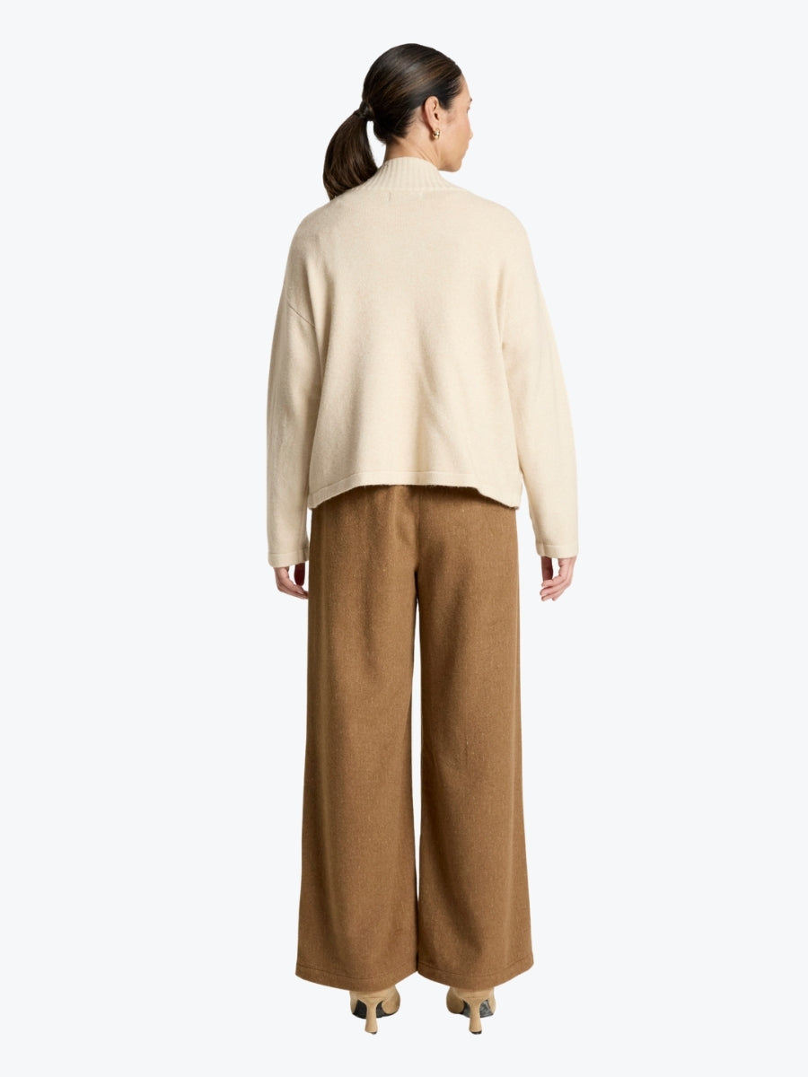 Eb &amp; Ive Samira Crop Cardigan | Bisque