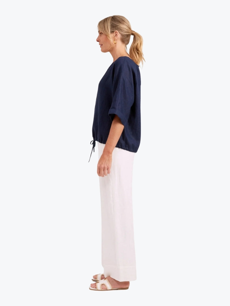 Eb + Ive Studio Button Top/Jacket | Navy