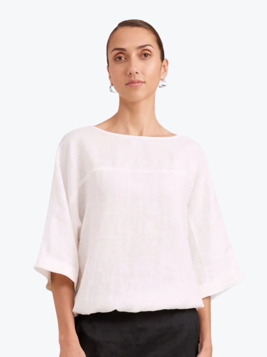 Eb + Ive Studio Button Top/Jacket | White