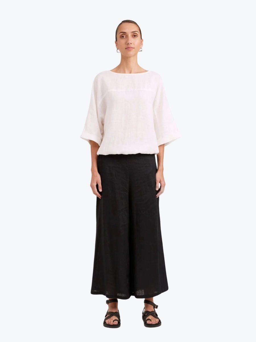 Eb + Ive Studio Button Top/Jacket | White