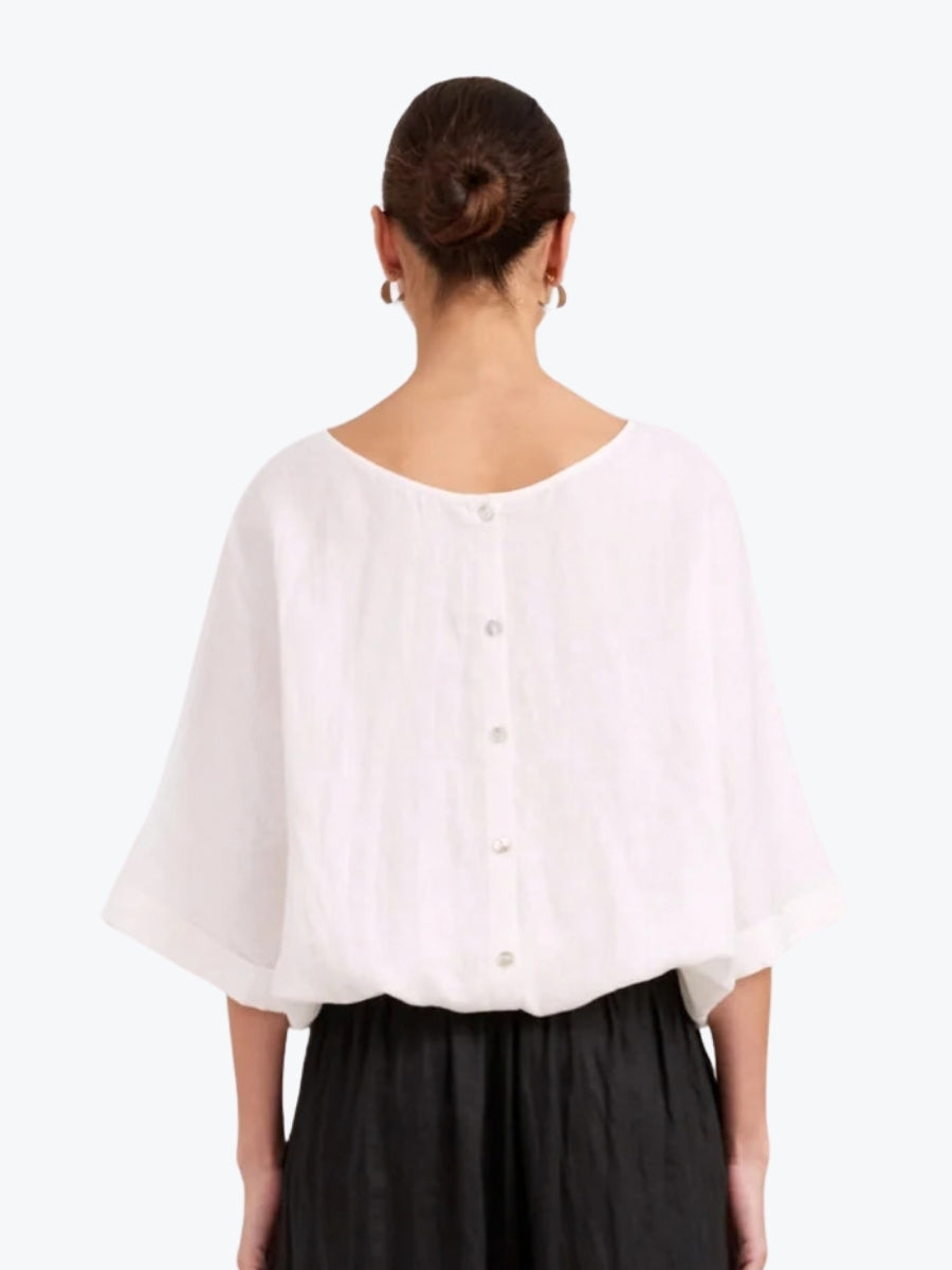 Eb + Ive Studio Button Top/Jacket | White