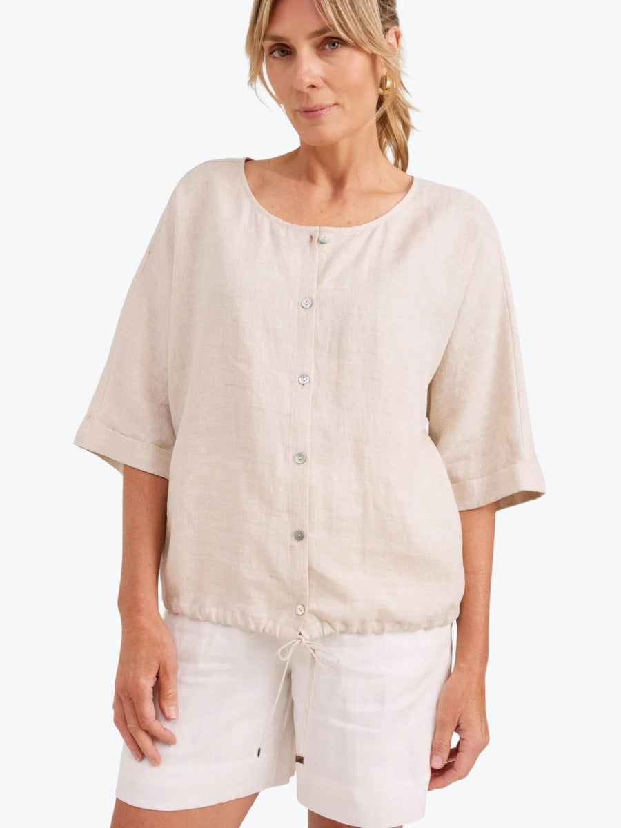 Eb + Ive Studio Button Top/Jacket | Tusk